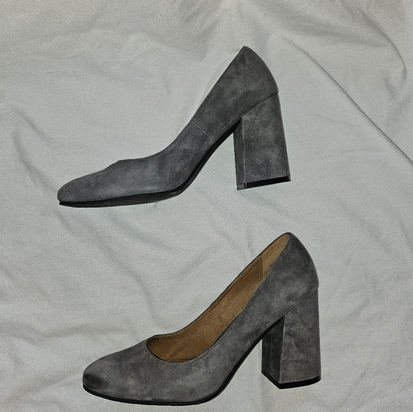 Gray Suede Heels - Picture 3 of 8